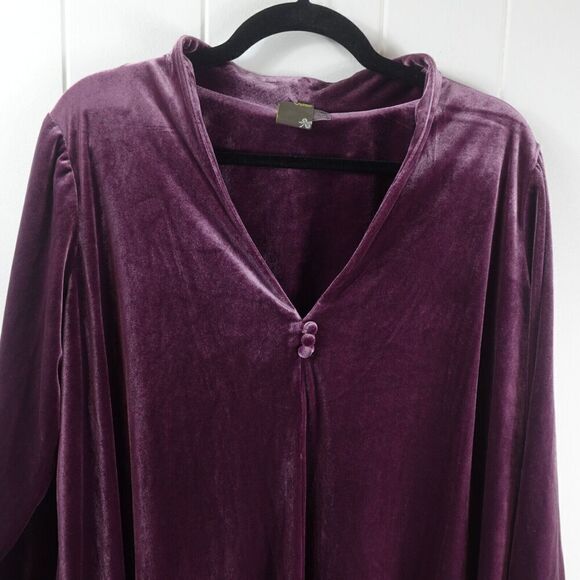 Taylor Womens Velvet Shift Dress Size 16W - Picture 5 of 12